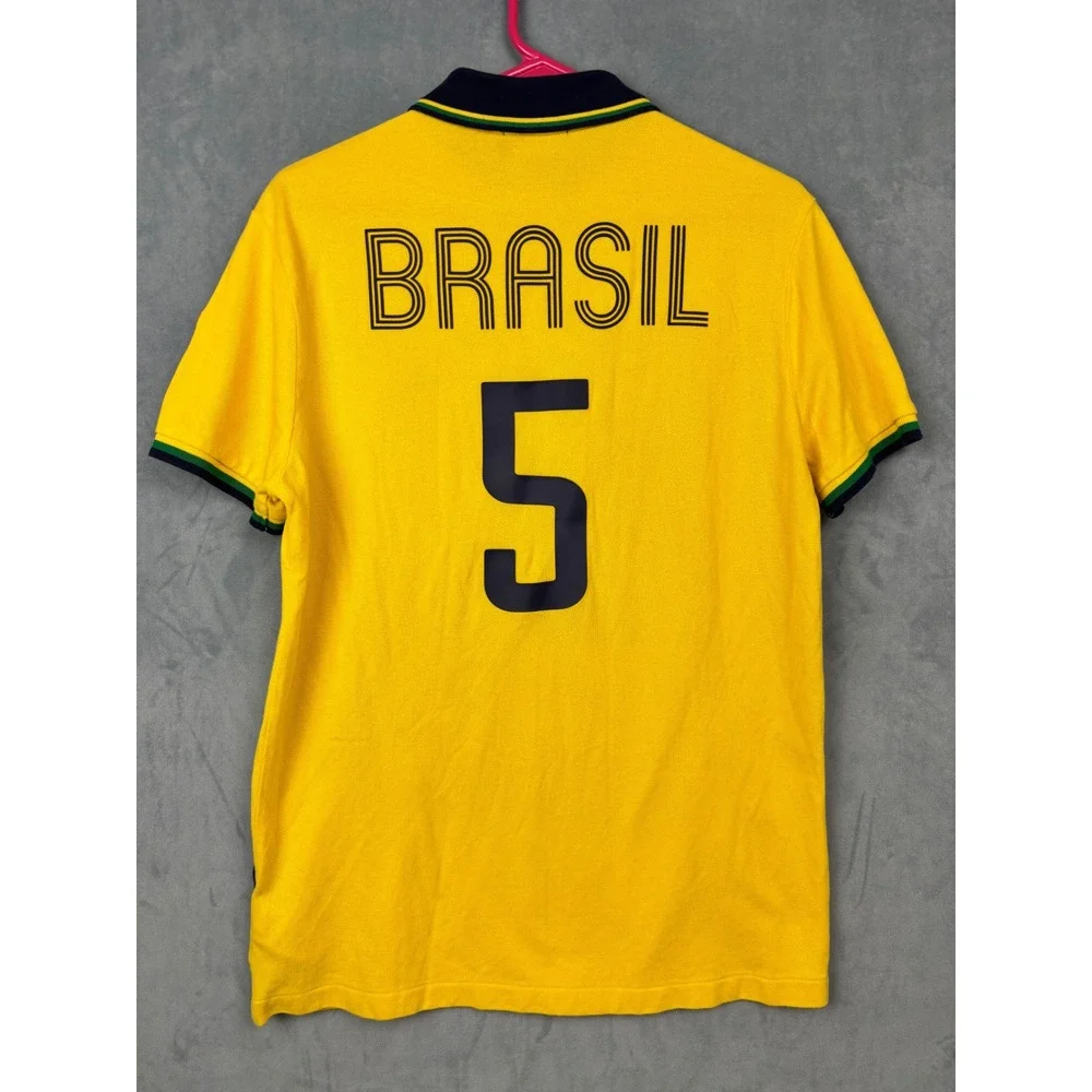 Polo Ralph Lauren Brasil Custom Slim Fit Polo Shirt Yellow Mens Medium